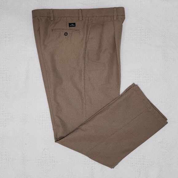 Camel Coloured Pleated Trousers for Men - Picture 1 of 8